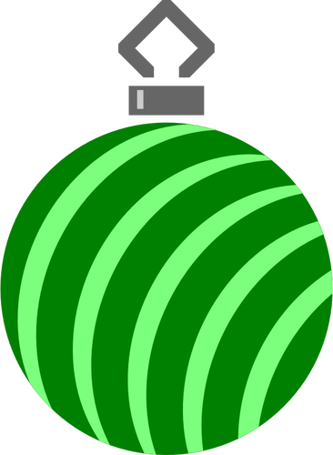 Boule verte rayée