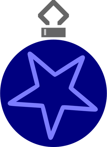 Blue bauble with star