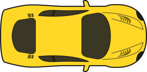 Yellow racing car vector illustration