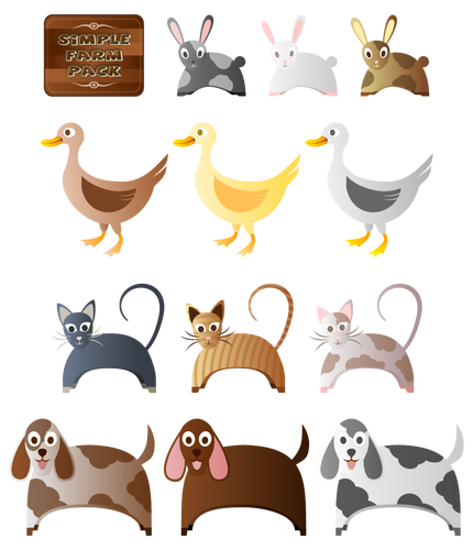 Animais da fazenda simples 2