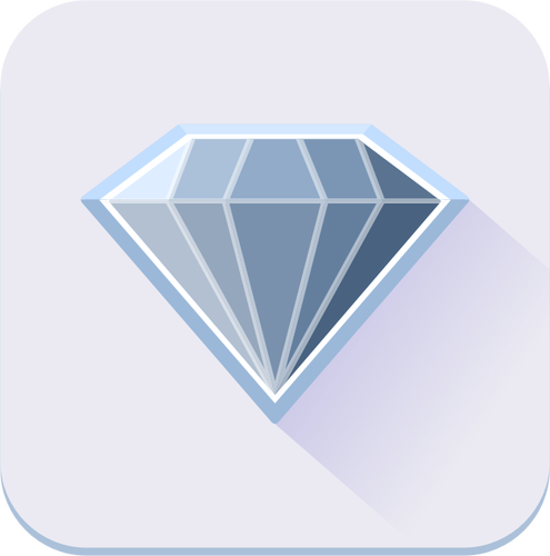 Diamant bleu unique icône vector image