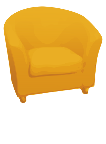 Enkelt gule sofa