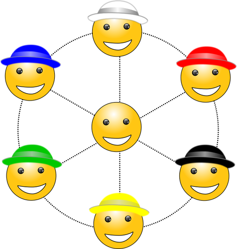 Six hats to thinking vector image