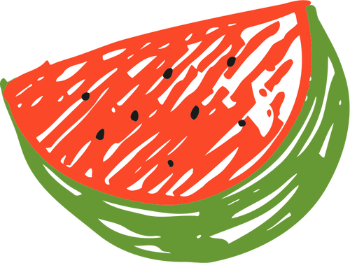 Skisserte vannmelon
