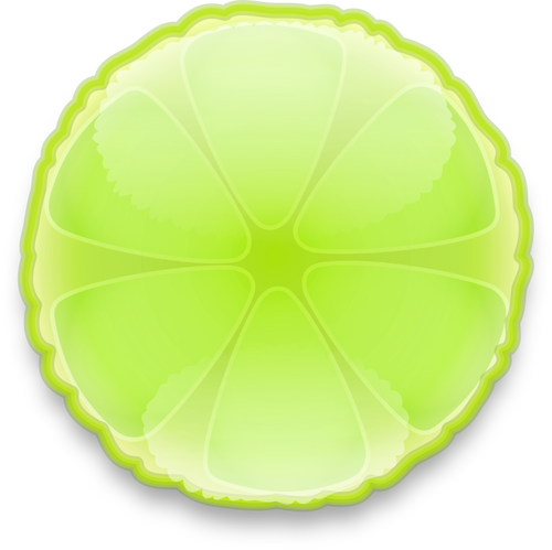 Grüne Zitronenscheibe