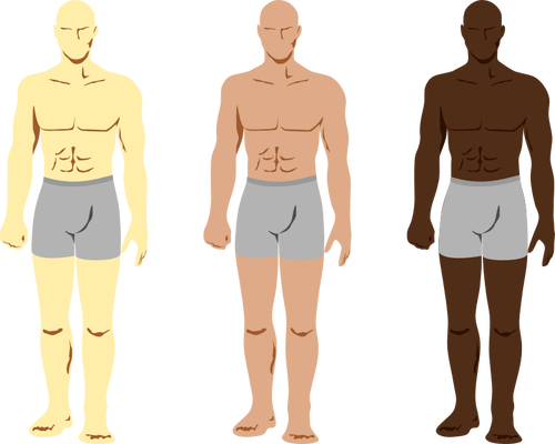 벡터 3 남성 남자 캐릭터의 드로잉