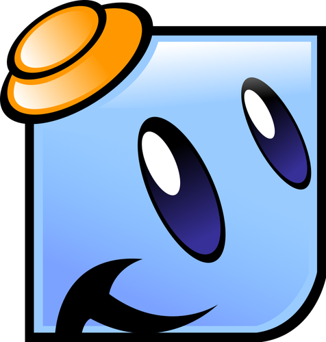 Счастливый синий emoji