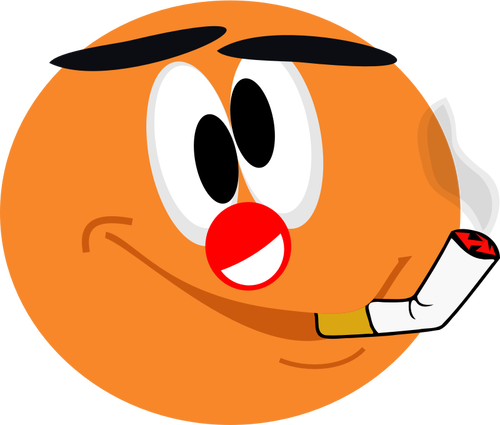 Illustration vectorielle d’emoticon smiley orange