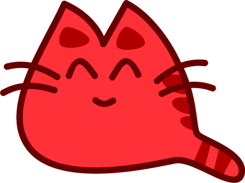 Векторная графика Рыжий котенок