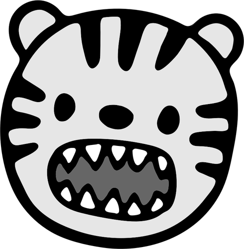 Visage cartoon du tigre