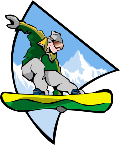 Muž, snowboarding