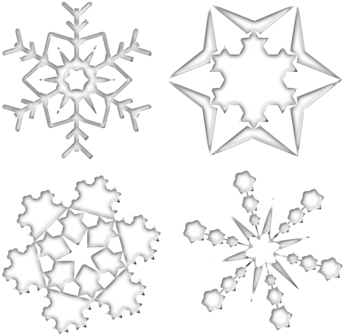 Four snowflakes