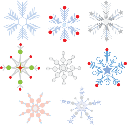 रंगीन snowflakes