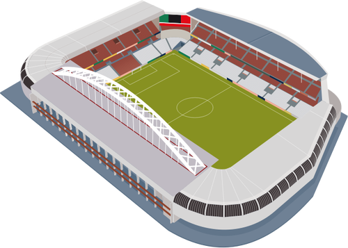 בתמונה וקטורית אצטדיון כדורגל
