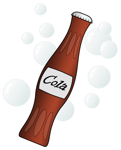 Vektor ilustrasi dari botol soda kecil