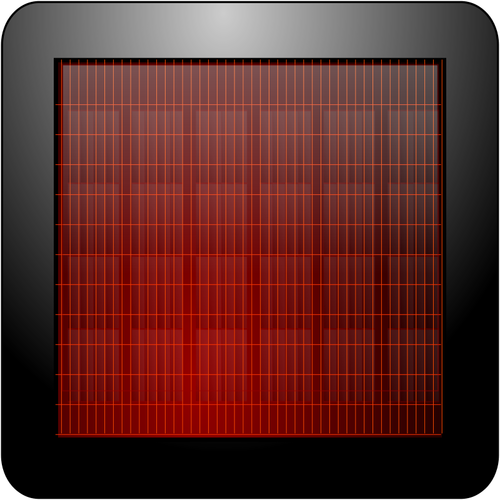 Čtvereček solární panel vektorový obrázek