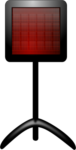 Solar panel with stand vector image