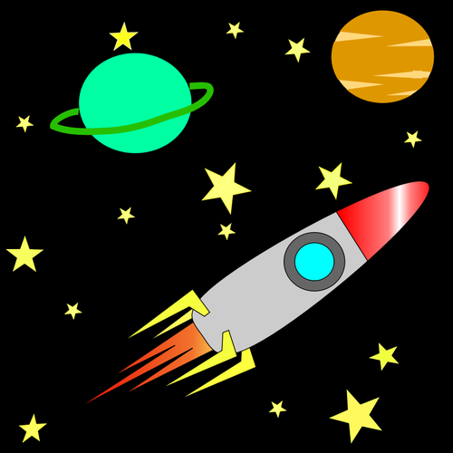 Rocket in space