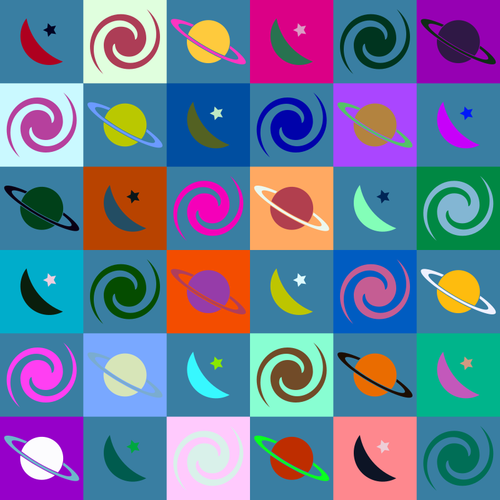 Space pattern for kids