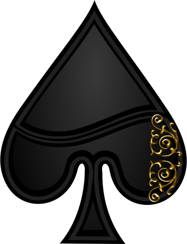 Vector image of spade playing card symbol