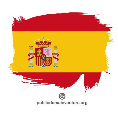 Vlajka Španělsko barvy tahu