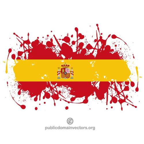 تناثر حبر العلم الإسباني