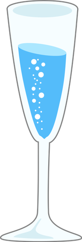 Флейта стакан минеральной воды векторные иллюстрации