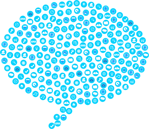 Toespraak bubble pictogrammen