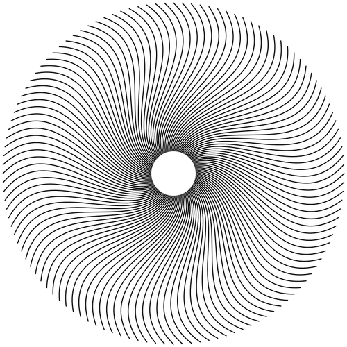 Spiral linje cirkel vektorritning
