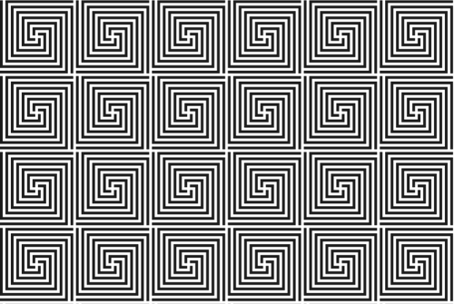 Spiralförmige Muster in weiß und schwarz