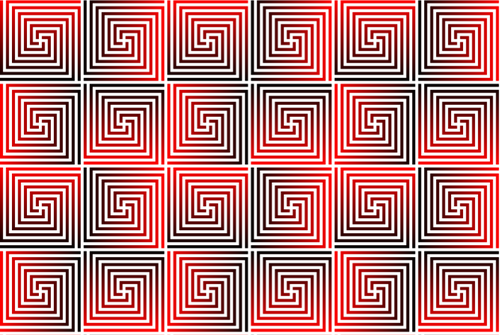 Spiralmönster i rött