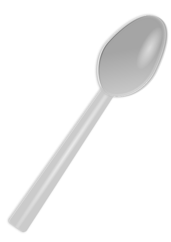 Illustrazione vettoriale di cucchiaio in plastica