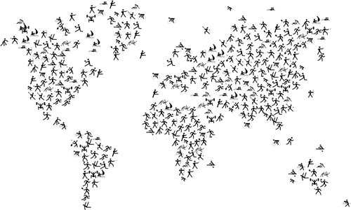 Mapa del mundo de deportes