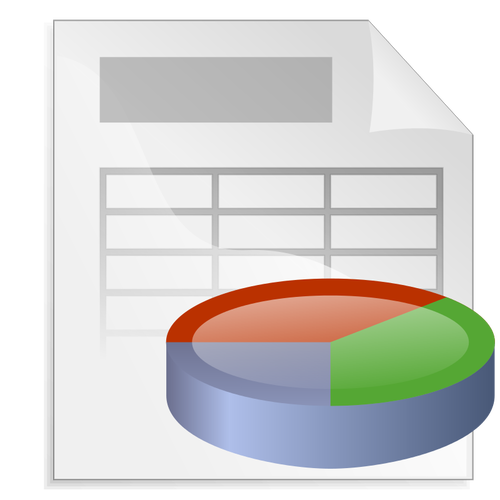 Foaie de calcul pictograma grafică vectorială