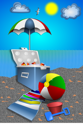 Beach fun vector afbeelding instellen