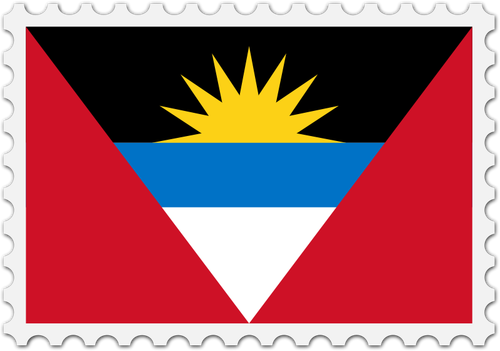 Antigua ve Barbuda bayrağı damgası