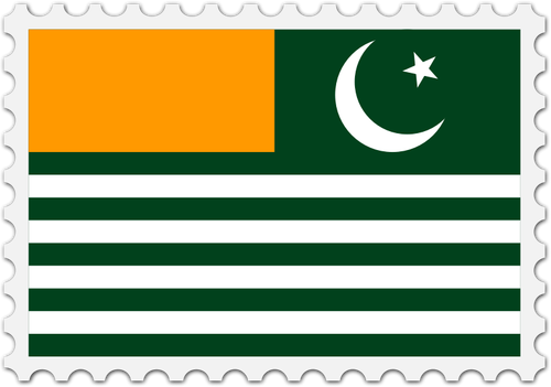 Sello de bandera Azad Cachemira