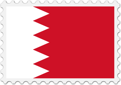 Bahrain Fahne Stempel