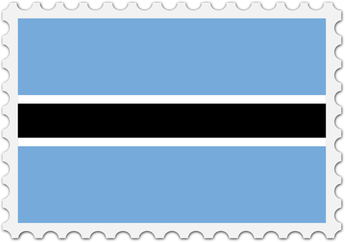 Botswana Fahne Stempel