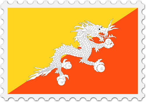 Imagem de bandeira do Butão