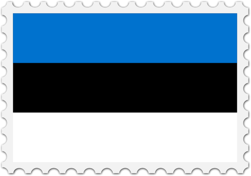 Ştampila de drapel Estonia