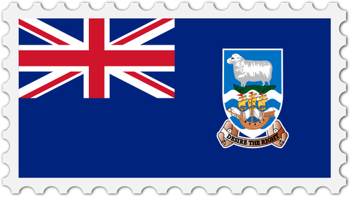 Timbre de drapeau d’îles Falkland