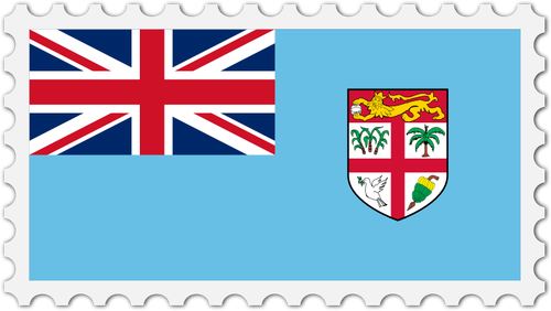 Fidschi-Flagge-Stempel