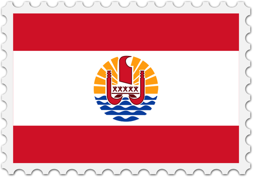 Fransk Polynesia flagg stempel
