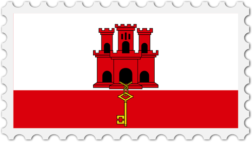 Sello de bandera de Gibraltar