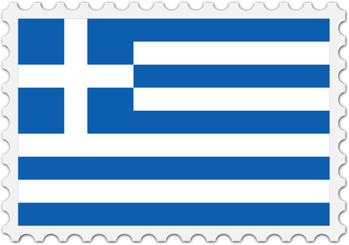 Timbre de drapeau de la Grèce