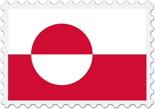 グリーンランド国旗スタンプ