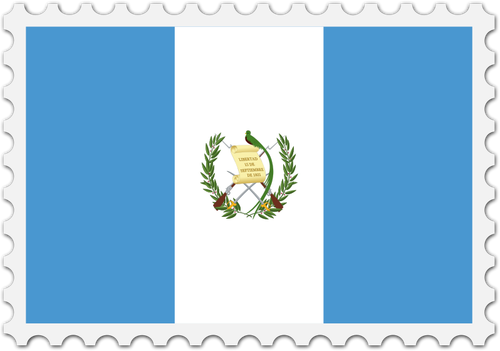 Guatemala flag stamp