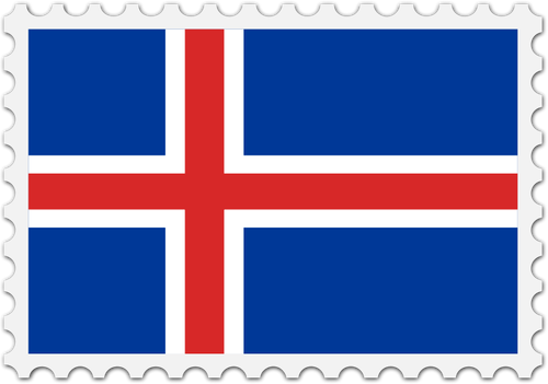 Iceland flag stamp