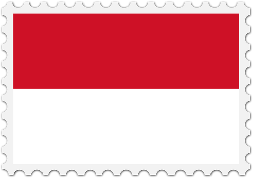 Indonesien-Flagge-Stempel